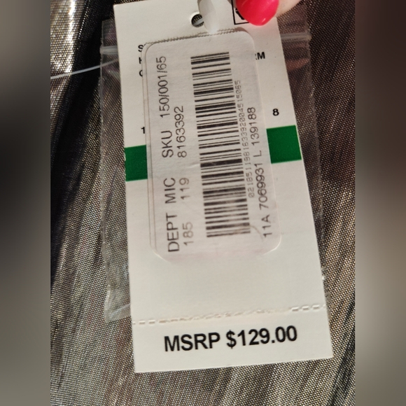 CeCe Silver Pleated One Shoulder Mini Dress - Picture 7 of 10